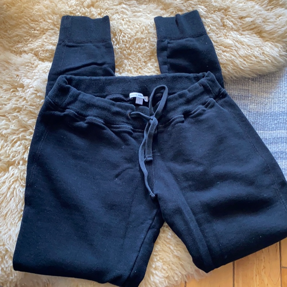 James Perse Black Fleece Joggers Size 1